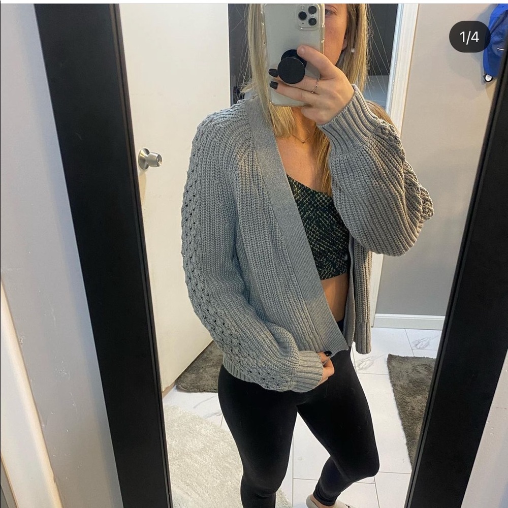 Heavy Weight cropped cardigan